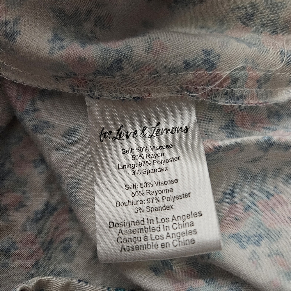 For Love And Lemons White Floral Dress Small Euc - Picture 11 of 12
